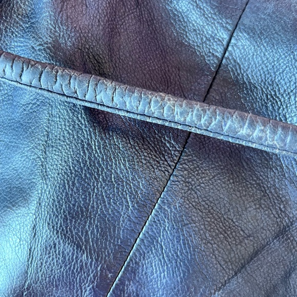 Hobo Prima Leather Shoulder Bag - Deep Navy Blue - Picture 8 of 11